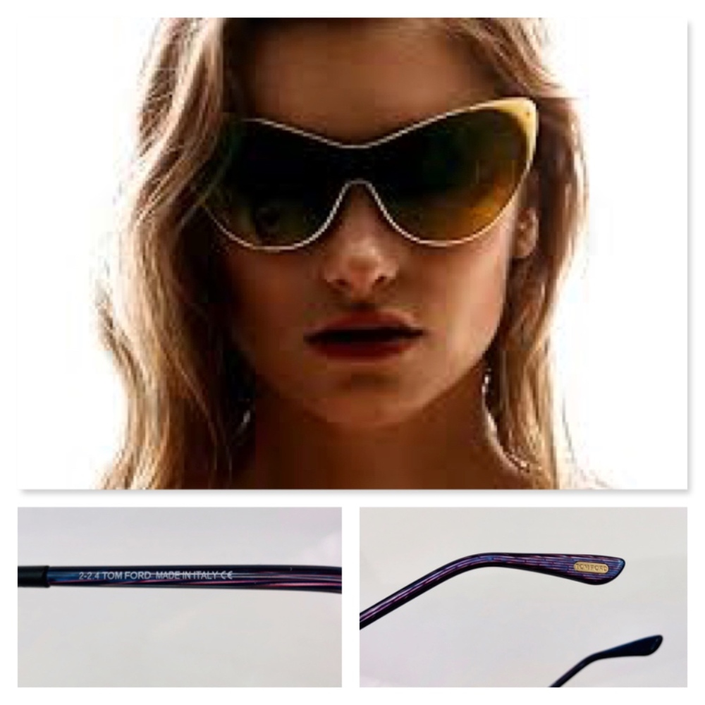 New TOM FORD Vanda Black Cat Eye Sunglasses - Picture 7 of 16